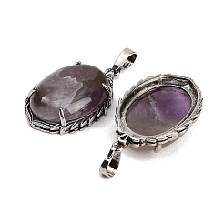 Natural Amethyst Pendants&nbsp;G-Q350-02J