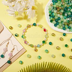 300Pcs 6 Colors Spray Painted Crackle Glass Beads&nbsp;CCG-SZ0001-11D