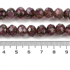 Handmade Gold Sand Lampwork Beads Strands&nbsp;LAMP-R141-10mm-27