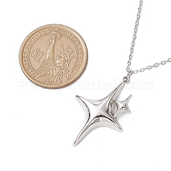 Star Alloy Cable Chain Pendant Necklaces for Women&nbsp;NJEW-JN05039