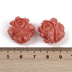 Dyed Synthetic Coral Carved Beads&nbsp;CORA-D035-01A