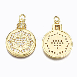 Brass Micro Pave Cubic Zirconia Pendants&nbsp;ZIRC-N039-148A-NF