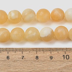 Natural Honey Jade Bead Strands&nbsp;G-K153-B26-10mm