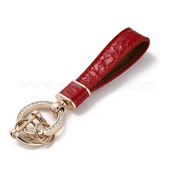 Microfiber & Zinc Alloy & Crystal Rhinestone Keychain&nbsp;KEYC-G062-01F