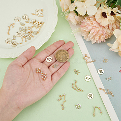 DIY Twelve Constellation Alloy Rhinestone Connector Charms & Pendants Jewelry Making Findings Kits&nbsp;DIY-AR0004-13