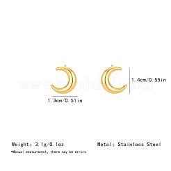 Minimalist Moon 304 Stainless Steel Stud Earrings&nbsp;OR3894