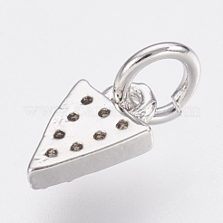 Brass Micro Pave Cubic Zirconia Charms&nbsp;ZIRC-F083-025P-RS