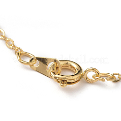 Triangle Glass Pendant Necklaces&nbsp;NJEW-JN02610-M