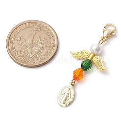 Angel Acrylic & Shell Pearls Pendant Decorations&nbsp;HJEW-JM02459