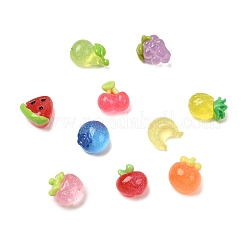 Transparent Glitter Resin Cabochons&nbsp;CRES-I050-05
