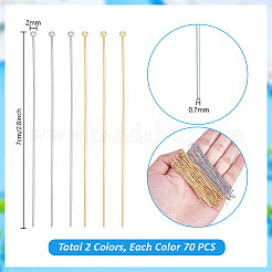 140Pcs 2 Colors 304 Stainless Steel Ball Head Pins&nbsp;STAS-PH0006-77