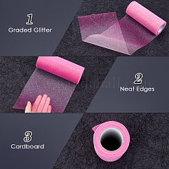 Rainbow Polyester Fabric Sparkling Tulle Roll&nbsp;OCOR-WH20006-55C