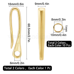 2Pcs 2 Color Alloy Carp Fishing Hooks&nbsp;AJEW-SC0001-39B
