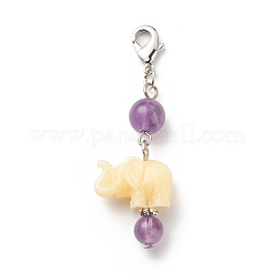 Natural Gemstone Beaded Pendant Decorations&nbsp;HJEW-JM00711-02
