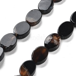 Natural Dyed & Heated Black Agate Beads Strands&nbsp;G-P559-B09-01