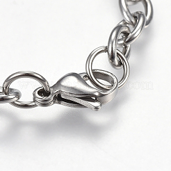 Non-Tarnish 304 Stainless Steel Cable Chains Necklaces&nbsp;NJEW-F242-08P