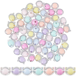 70Pcs 7 Colors Transparent Acrylic Beads&nbsp;MACR-PA0001-73