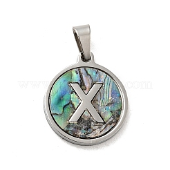 304 Stainless Steel with Paua Shell Pendants&nbsp;STAS-G268-02X-P