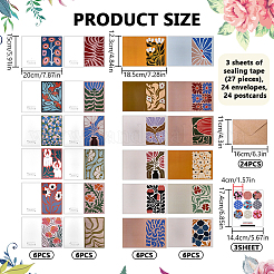 24Pcs Pcs Paper Greeting Card&nbsp;AJEW-ME0004-02