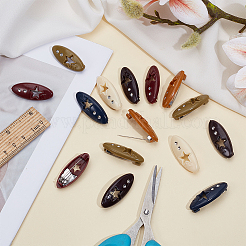 36Pcs Oval Plastic Cover Scarf Safety Pin&nbsp;JEWB-WH0001-44B