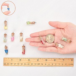 Glass Wishing Bottle Pendant Decorations&nbsp;GLAA-SC0001-12