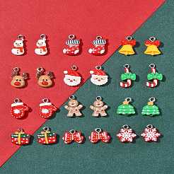 24Pcs 12 Styles Christmas Theme Opaque Resin Pendants&nbsp;RESI-FS0001-86B