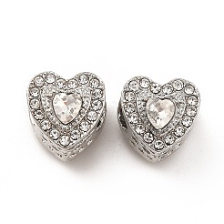 Rack Plating Alloy Crystal Rhinestone European Beads&nbsp;PALLOY-P289-41P