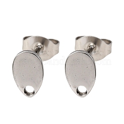 Non-Tarnish 304 Stainless Steel Stud Earring Findings&nbsp;STAS-R063-38