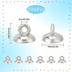 200Pcs Plastic Bead Cap Pendant Bails&nbsp;KY-SC0001-68P