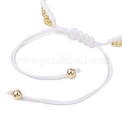 Shell Bead & Glass Seed Braided Bead Bracelets&nbsp;BJEW-MZ00138-01