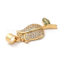 Rack Plating Brass Cubic Zirconia Pendants&nbsp;KK-D026-33G