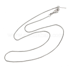 1MM Brass Box Chain Adjustable Slider Necklaces&nbsp;KK-H533-10B-P