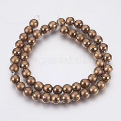 Electroplate Non-Magnetic Synthetic Hematite Beads Strands&nbsp;G-F585-A-8mm