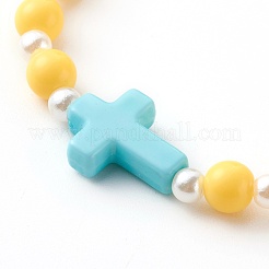 Opaque Acrylic Stretch Beaded Bracelets for Kids&nbsp;BJEW-JB06230