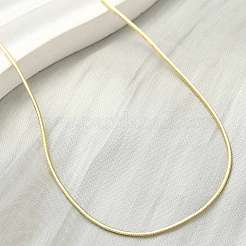 1MM Brass Snake Chain Necklaces for Women Men&nbsp;NJEW-F350-01G