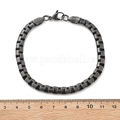 304 Stainless Steel Box Chains Bracelets for Women Men&nbsp;BJEW-A031-04A-AS