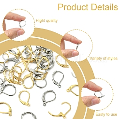 40Pcs 2 Colors 304 Stainless Steel Leverback Earring Findings&nbsp;STAS-FS0001-69