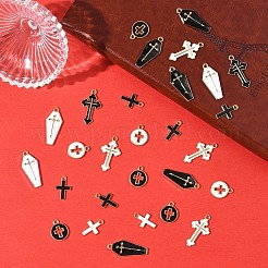 40Pcs 8 Styles Alloy Enamel Pendants&nbsp;ENAM-YW0006-74