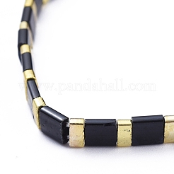 Rectangle Glass Seed Beads Stretch Bracelets&nbsp;BJEW-JB05297-01