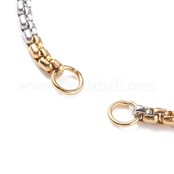 304 Stainless Steel Box Chains Bracelet Making&nbsp;AJEW-JB01113-01