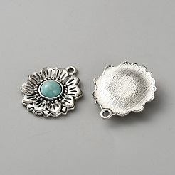 Dyed Synthetic Turquoise Pendants&nbsp;FIND-WH0199-349AS-09