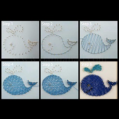 Whale Pattern DIY String Arts Kit Set&nbsp;DIY-F070-03