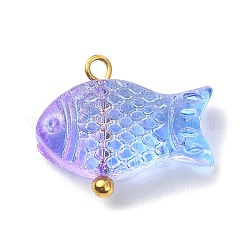 Transparent Spray Painted Glass Pendents&nbsp;PALLOY-JF02117