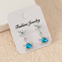 Alloy Rhinestone Dangle Styd Earrings&nbsp;FS-WG4B530-01