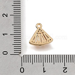 Brass Micro Pave Clear Cubic Zirconia Charms&nbsp;CU-K001-08G