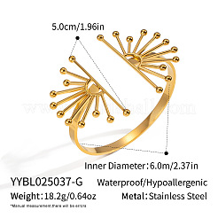 European 304 Stainless Steel Open Cuff Bangles for Women&nbsp;IO2683-1
