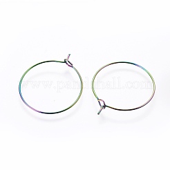 Ion Plating(IP) 304 Stainless Steel Hoop Earring Findings&nbsp;STAS-G201-07A-M
