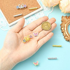 8Pcs Alloy Rhinestone Watch Band Rings&nbsp;FIND-CJ0005-40