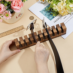 Wood Wall Mounted Slotted Display Stands for Belts&nbsp;ODIS-WH0099-126