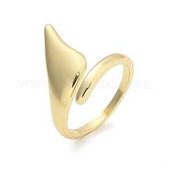 Rack Plating Brass Open Cuff Finger Rings for Women&nbsp;RJEW-M028-85G